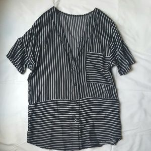 Oversized striped top